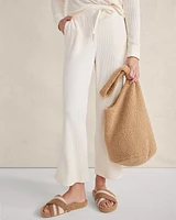 Curly Sherpa Bucket Tote