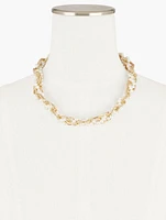 Pearl Chain Torsade Necklace 