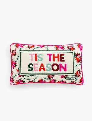 Furbish Studios 'Tis The Season Needlepoint Pillow