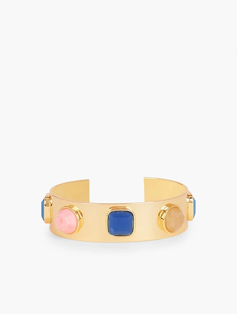 Multi Stone Cuff Bracelet