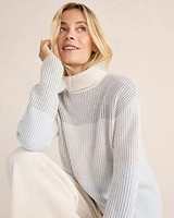 Plaited Cashmere Turtleneck Sweater