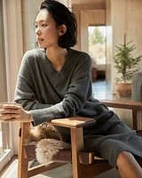 Cashmere V-Neck Sweater Dress