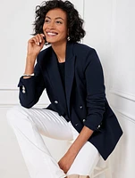 Tailored Stretch Double Breasted Blazer