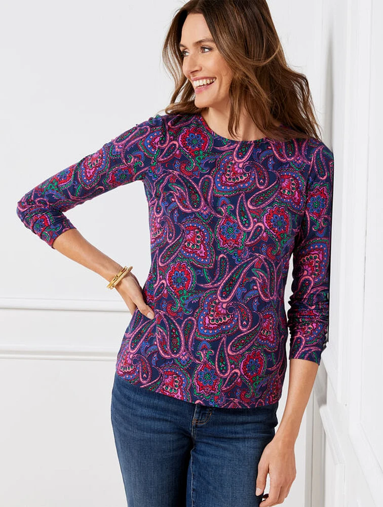 Crewneck Tee - Intricate Paisley