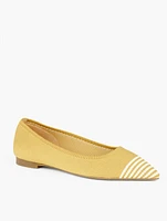 Edwin Knit Pointed Toe Flats - Stripe
