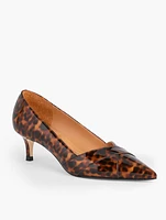 Erica Tort Patent Kitten Heel Pumps