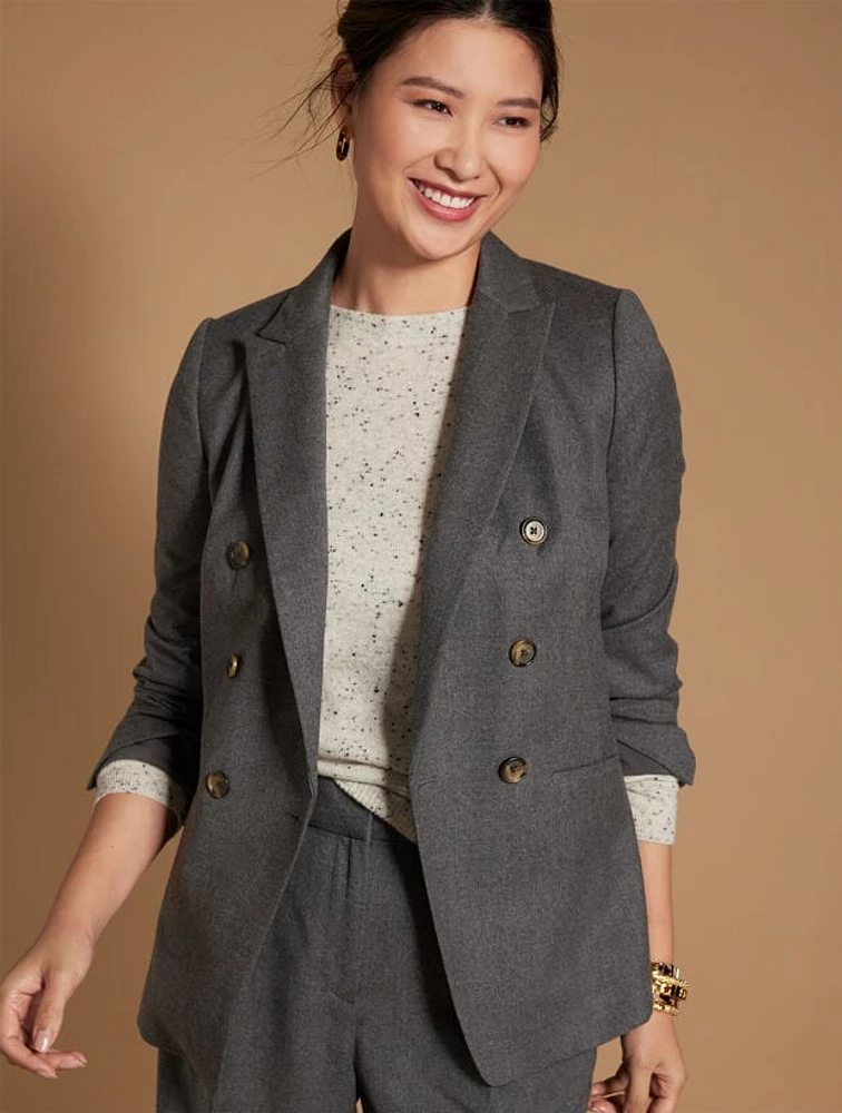 Luxe Italian Stretch Flannel Blazer