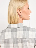 Metallic Flannel Modern Classic Shirt - Chimney Plaid