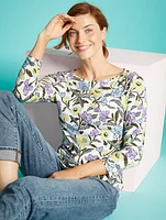 Bateau Neck Tee - Splendid Floral