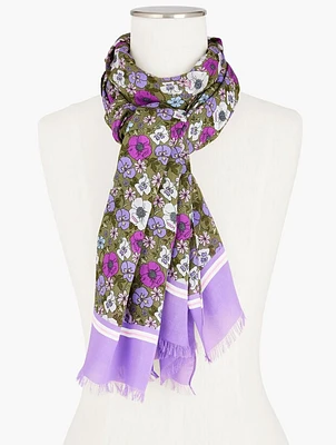 Poppy Ditsy Oblong Scarf