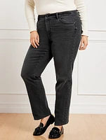 Embellished High Waist Relaxed Jeans