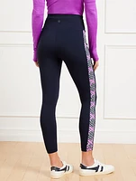 Performance Interlock Leggings - Diamond Grid