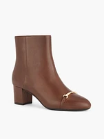 Pardo Leather Bit Block Heel Booties