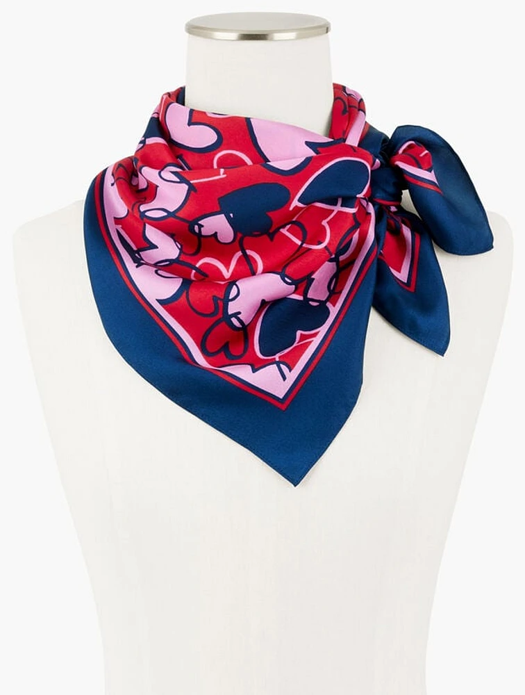 Entwined Heart Square Scarf