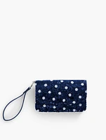 Martini Dot Sequin Wristlet