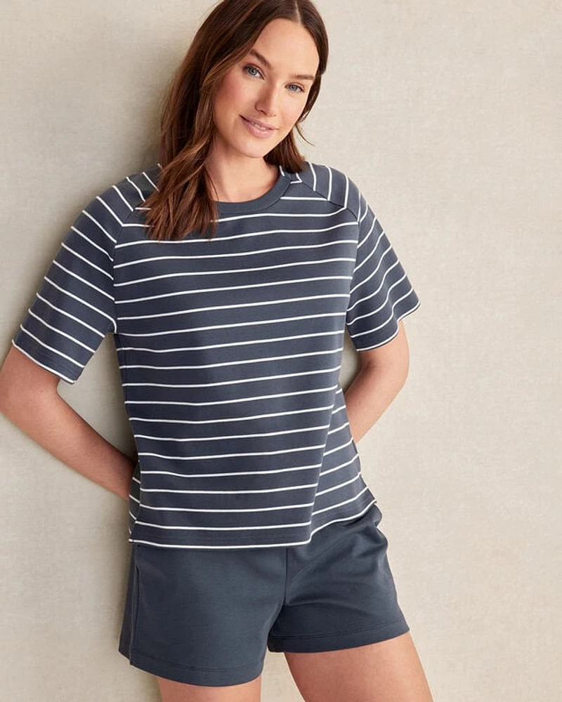 Organic Cotton Interlock Striped Top