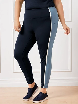 Luxe Fleeceback Leggings - Colorblock