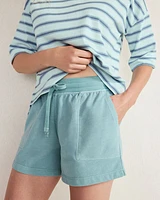 Garment-Dyed Organic Cotton Terry Shorts