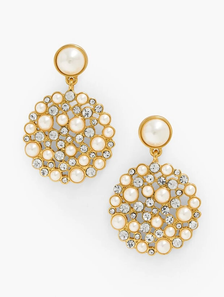 Pearl Statement Drop Earrings