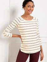 Supersoft Jersey Long Sleeve Tee - Metallic Stripe