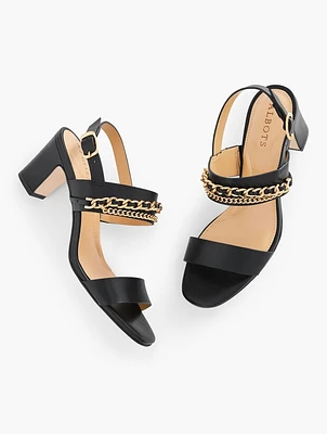 Paulina Chain Soft Nappa Sandals