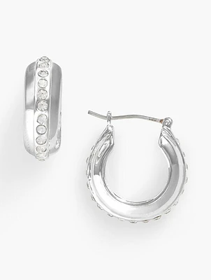 Pavé Hoop Earrings