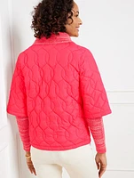 Short Sleeve Quilted Puffer Jacket