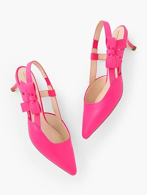 Sylvie Bow Slingback Nappa Pumps