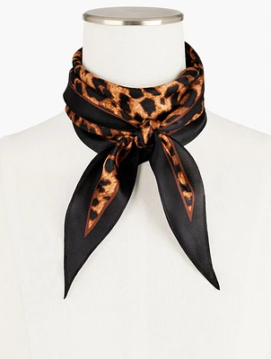 Leopard Silk Diamond Scarf