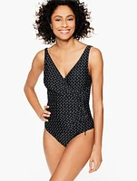 Aqua Club Faux Wrap One-Piece Swimsuit