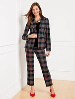 Straight Ankle Pants - Celebrate Plaid