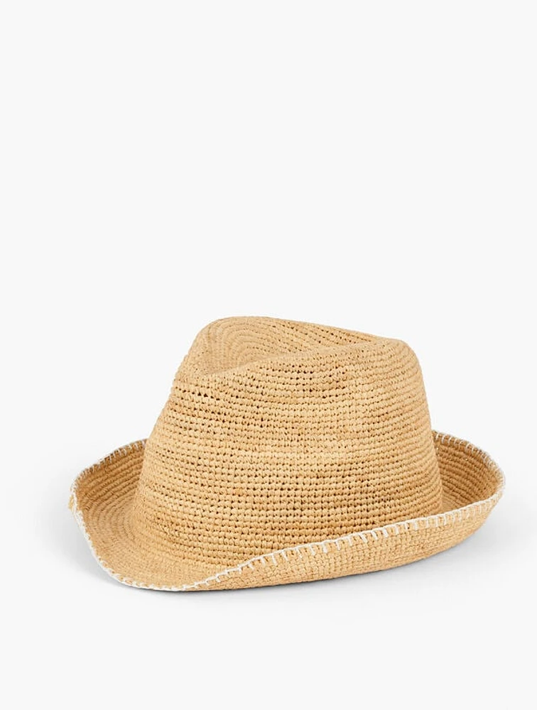 Metallic Whipstitch Fedora