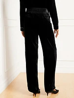 Wide Leg Effortless Velvet Pants