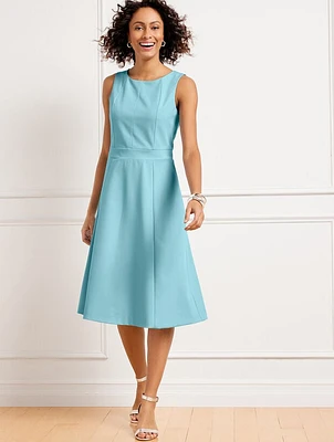 City Twill A-Line Dress