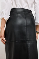 Faux Leather Pencil Skirt