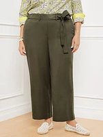 Belted Wide Ankle Pants