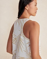 Organic Cotton Linen Palm Print Sleep Tank