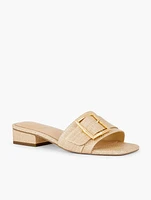 Viv Shimmer Raffia Slide Sandals