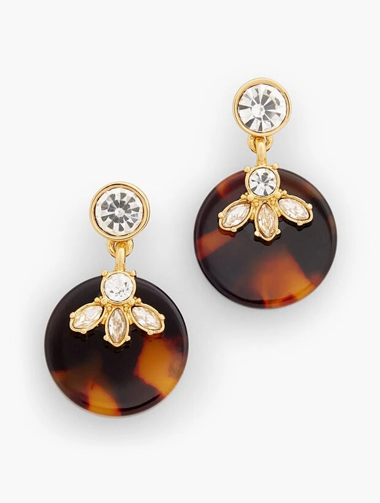 Tortoiseshell Crystal Earrings