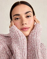 Marled Knit Polo Sweater