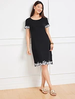 Embroidered Nantucket Slub Shift Dress