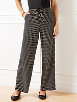 Wide Leg Pants - Oval Dot