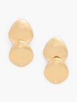 Wavy Disc Drop Earrings