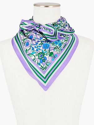 Spring Fleur Silk Square Scarf