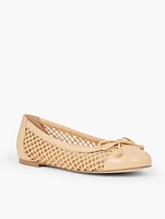 Blair Cap Toe Woven Ballet Flats