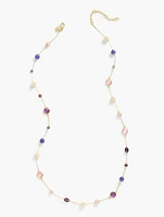 Stone Station Long Necklace