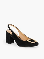 Valerie Slingback Block Heel Pumps