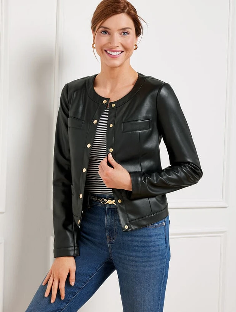 Faux Leather Jacket