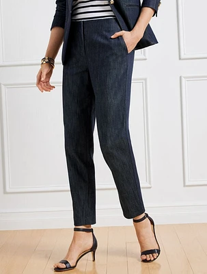 Refined Denim Tapered Ankle Pants