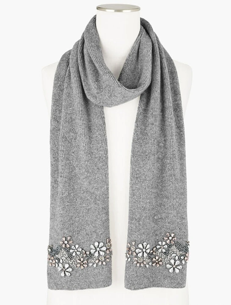 Embellished Flower Scarf